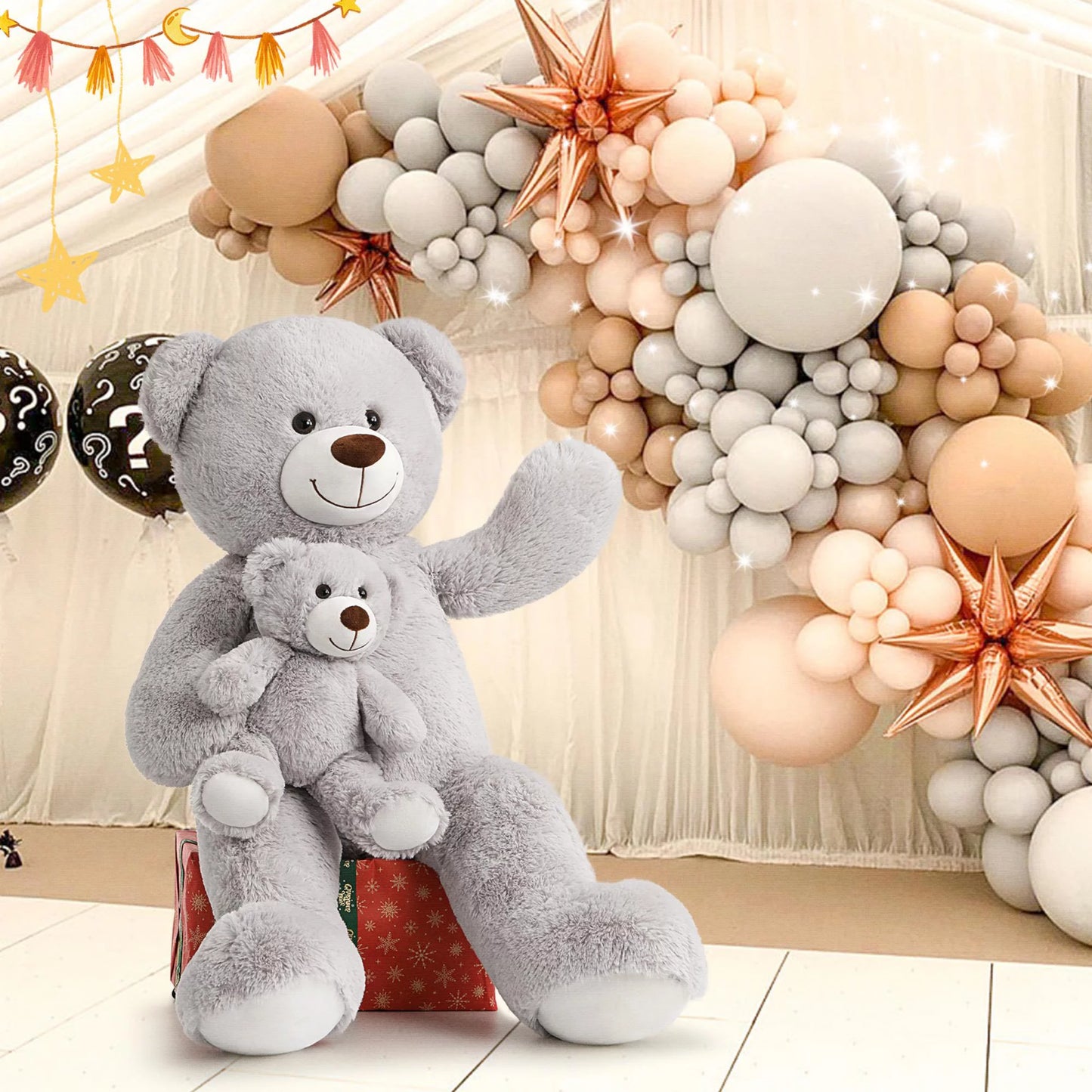 Giant Teddy Bear Mommy and Baby Soft Plush Bear Stuffed Animal, 39 Inches