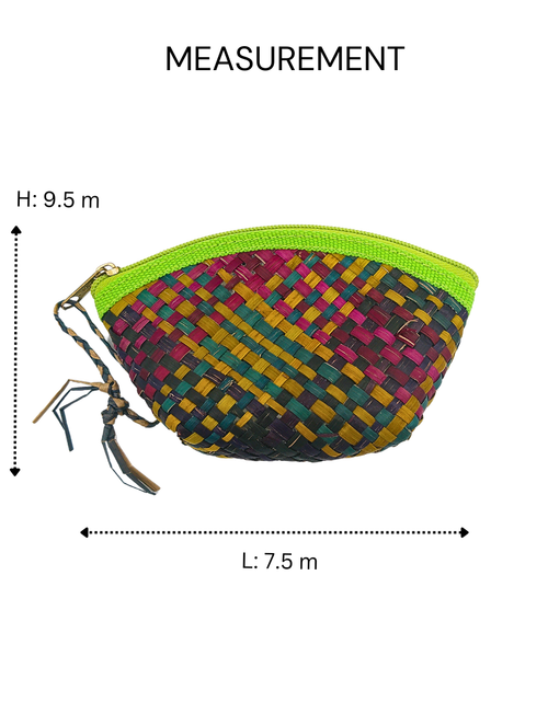 Load image into Gallery viewer, Colorful Handwoven Buri Coin Purse with Zipper - Eco-Friendly and Stylish
