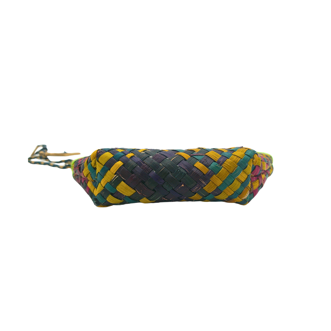 Colorful Handwoven Buri Coin Purse with Zipper - Eco-Friendly and Stylish