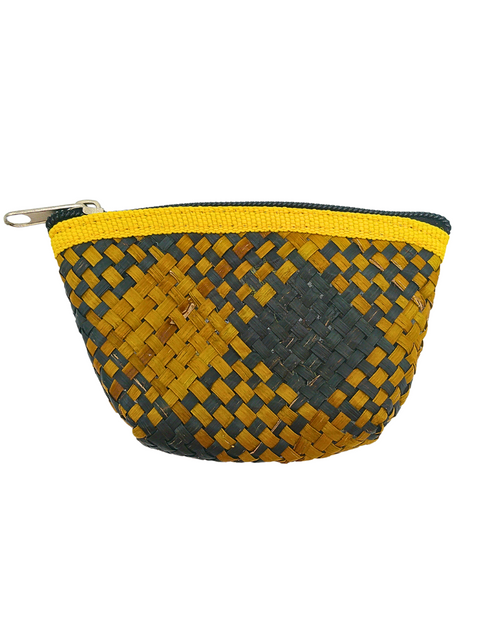 Load image into Gallery viewer, Colorful Handwoven Buri Coin Purse with Zipper - Eco-Friendly and Stylish
