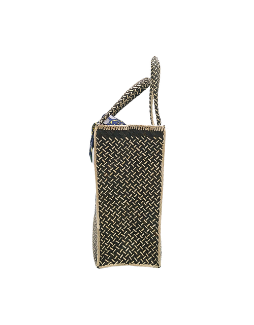 Load image into Gallery viewer, Elegant Handwoven Pandan Handbag with Scarf Accent - Eco-Friendly and Stylish
