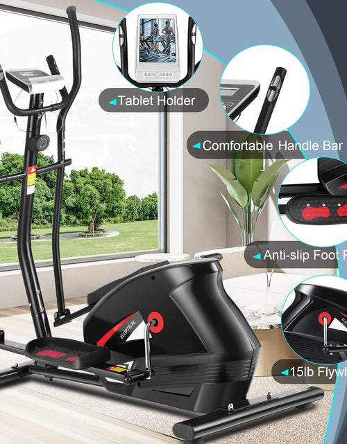 Load image into Gallery viewer, Elliptical Machine, Cross Trainer with Smart APP Connection, 10-Level Resistance, , Heart Rate Sensor, Exercise Elliptical for Home Office, 390Lbs Weight Capacity
