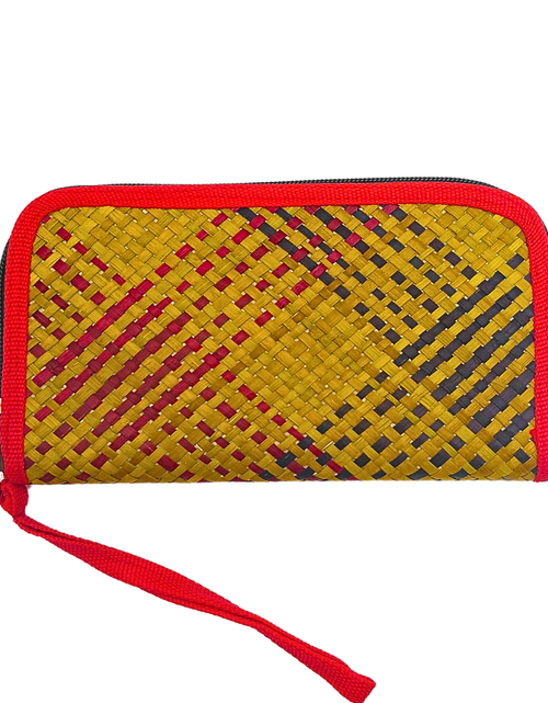 Load image into Gallery viewer, Handwoven Buri Wallet Purse | Eco-Friendly Straw Clutch
