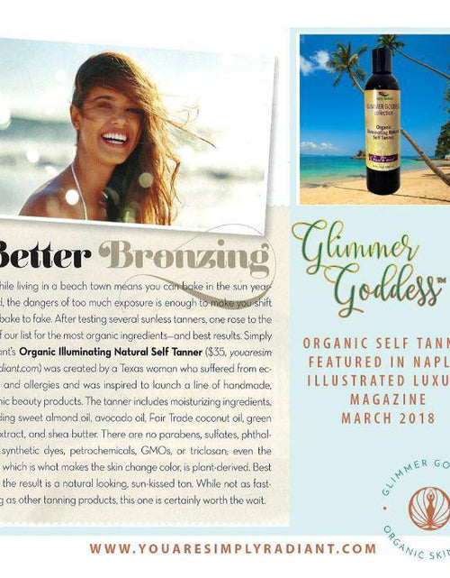 Load image into Gallery viewer, Glimmer Goddess Organic Illuminating Natural Self Tanner
