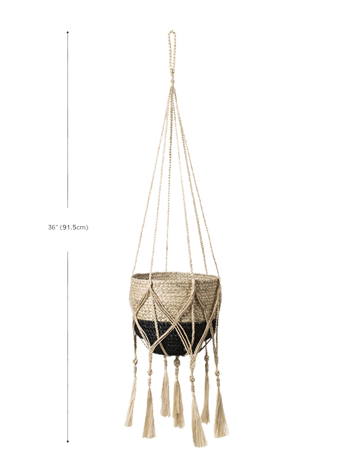 Handwoven Macramé Hanging Planters – Boho Style Jute and Cotton Plant