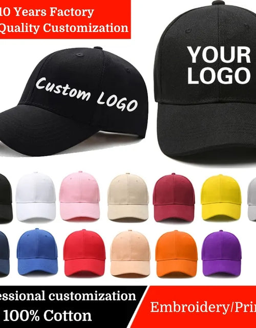 Load image into Gallery viewer, Custom Embroidery Baseball Caps Snapback Design Your Own Cap
