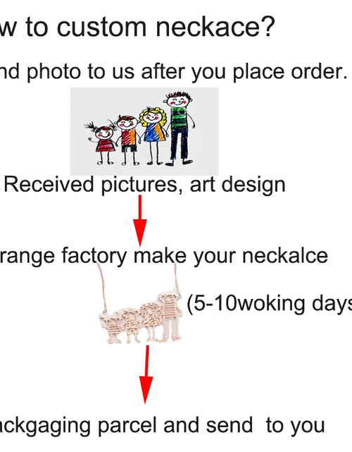 Load image into Gallery viewer, UZone Customized Children&#39;s Drawing Necklace Kid&#39;s Art Personalized
