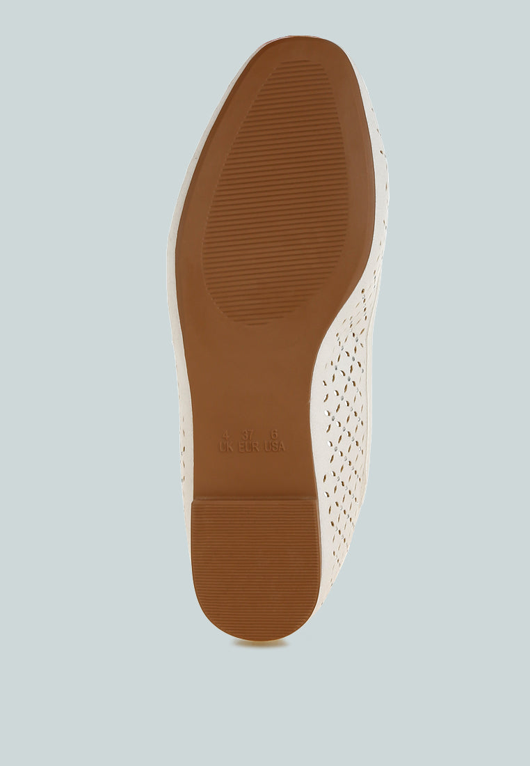 Women's Perforated Leather Ballet Flats