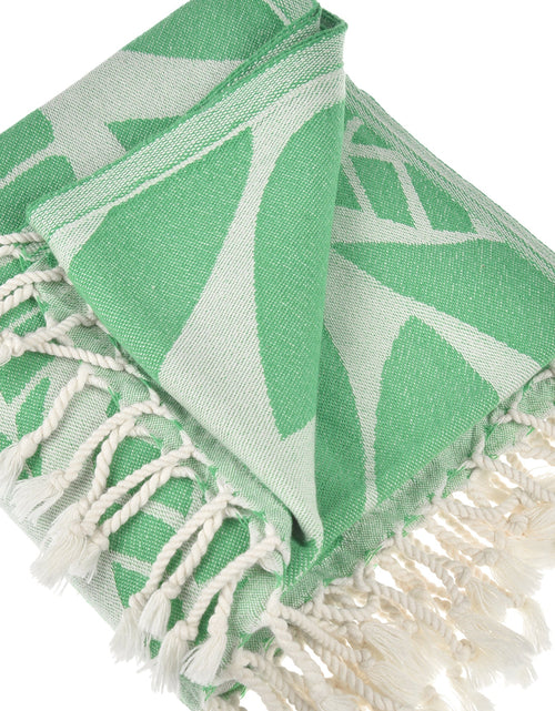 Load image into Gallery viewer, Eco-Friendly Leaf Print Turkish Cotton Beach Towel
