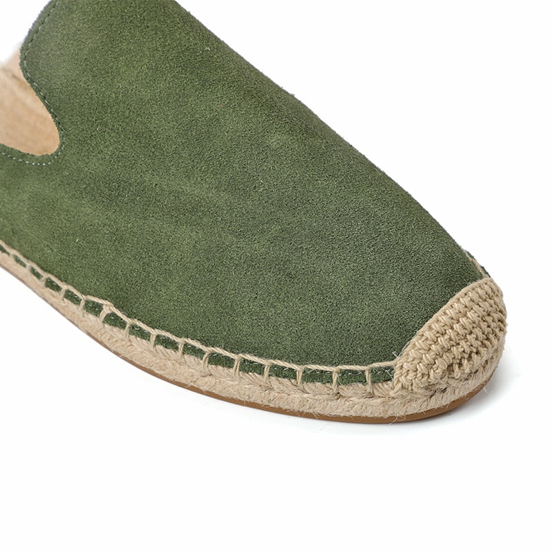 Suede Espadrille Slip-On Shoes - Comfortable and Stylish