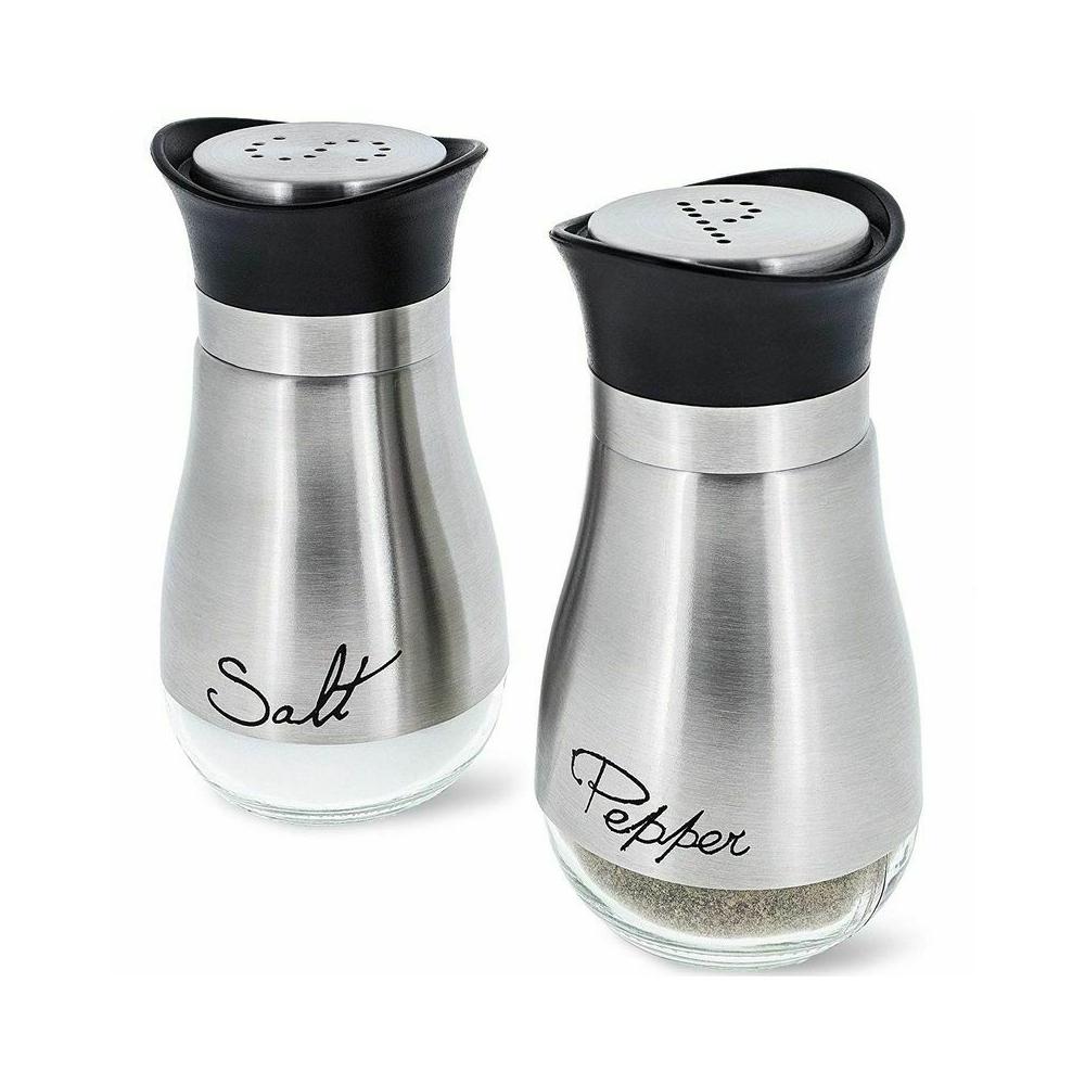 Stainless Steel Salt and Pepper Shaker Set 4oz