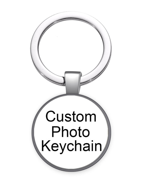 Load image into Gallery viewer, Personalized Photo Custom Pictures Glass Cabochon Keychain Bag Car Key
