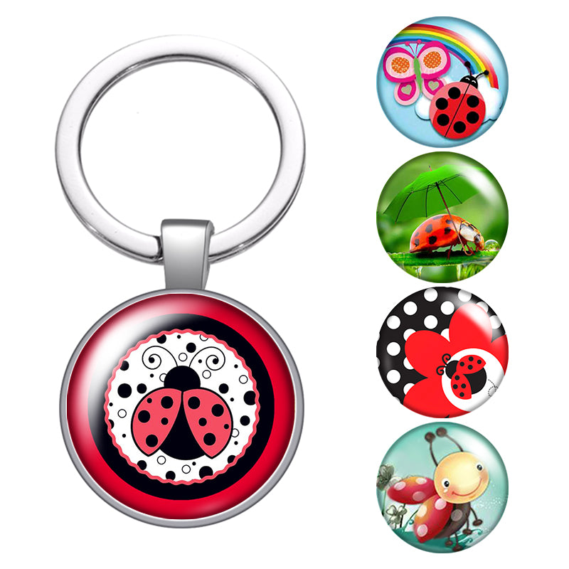 Personalized Photo Custom Pictures Glass Cabochon Keychain Bag Car Key