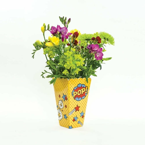 Pop Art Style Popcorn Box Vase