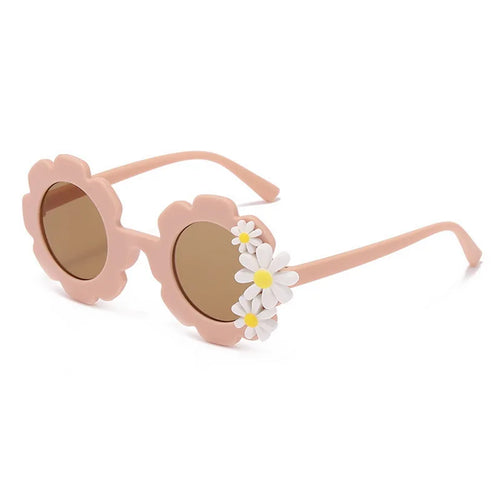 Korean 2024 New Children Sunglasses Daisy Round Cute Sun Glasses Boys