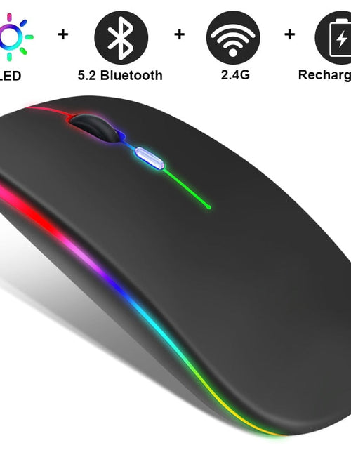 Load image into Gallery viewer, Wireless Rechargeable Bluetooth Mouse with RGB LED Backlight
