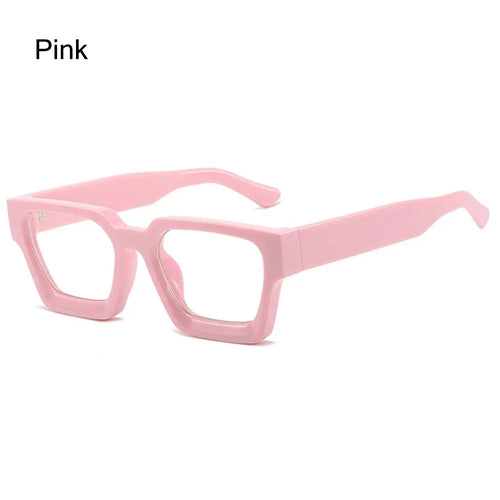 Oversized Square Fashion Glasses for Women - Clear Lens Eyewear