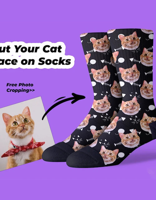 Load image into Gallery viewer, Personalized Custom Print Your Photo Pet Face Socks Socks Logo Fashion
