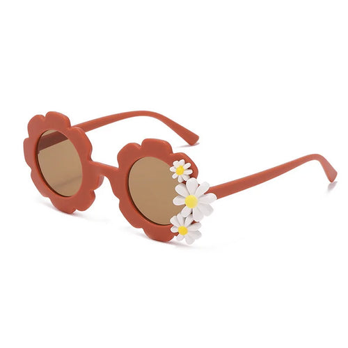 Korean 2024 New Children Sunglasses Daisy Round Cute Sun Glasses Boys