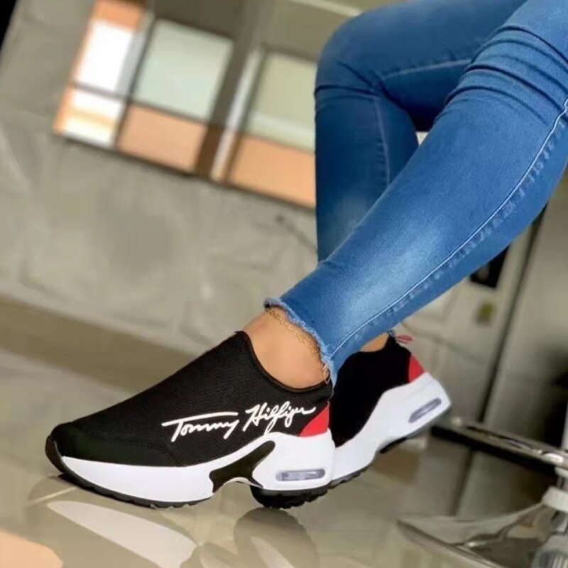 Women's Slip-On Athletic Sneakers with Air Cushion Sole