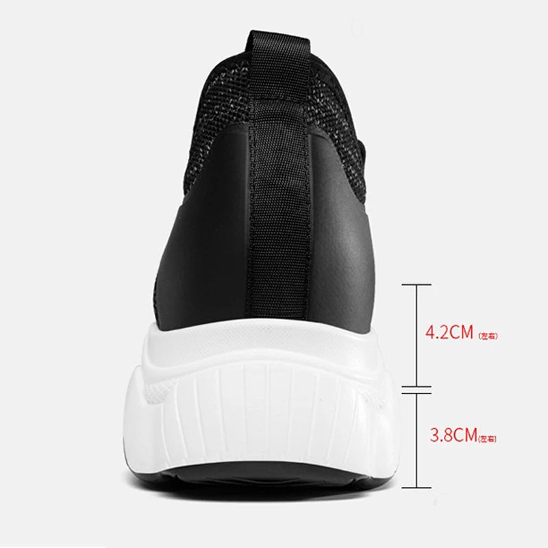 Men's Height Increasing Sneakers - Lightweight with 8cm & 10cm Lift