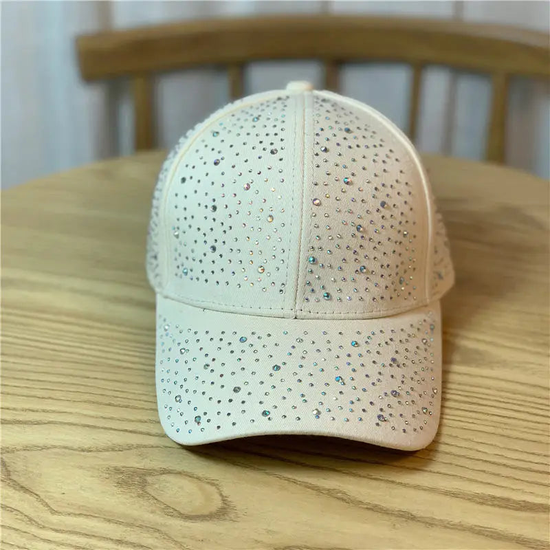 Rhinestone Studded Baseball Cap for Women – Bling Fashion Hat