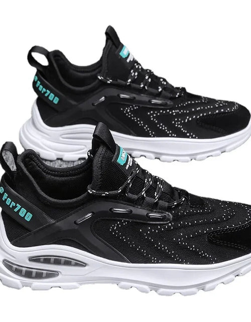 Load image into Gallery viewer, Lightweight Breathable Athletic Shoes in White, Black, and Blue
