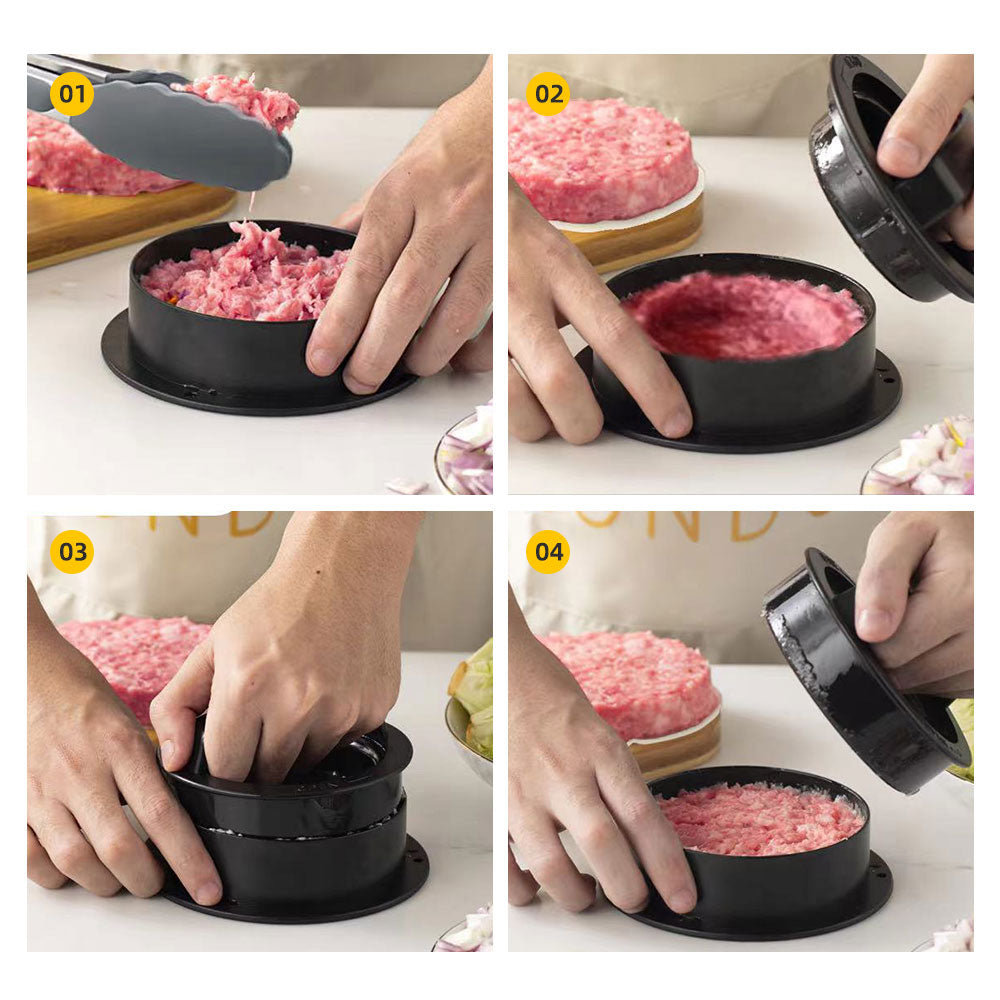 Burger Press Patty Maker Set | Non-Stick Hamburger Mold with Two Sizes