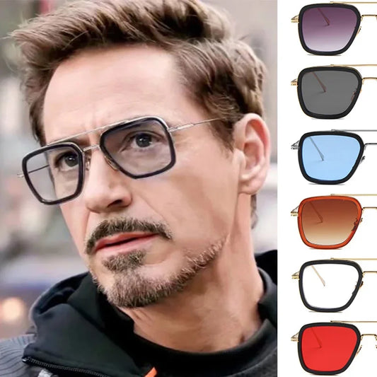 Tony Stark-Inspired Square Sunglasses for Men & Women