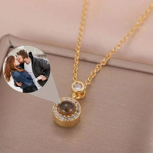 Load image into Gallery viewer, Customized Photo Projection Necklace Fashionable Women&#39;s Jewelry New
