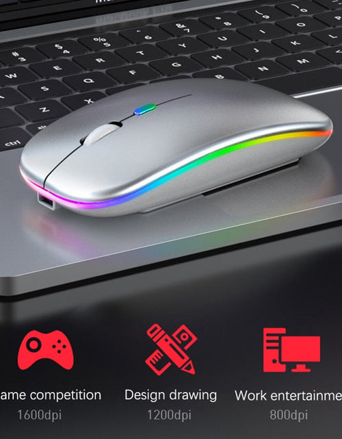 Load image into Gallery viewer, Wireless Rechargeable Bluetooth Mouse with RGB LED Backlight
