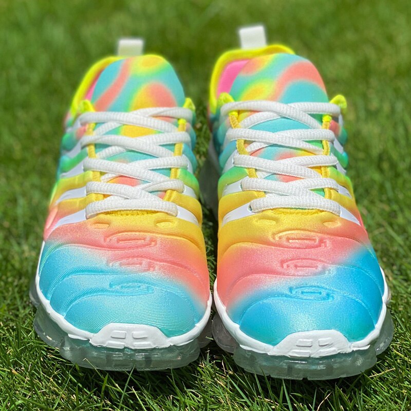 Women's Rainbow Gradient Air Cushion Sneakers - Lightweight