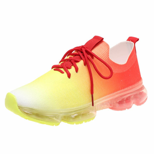 Women's Gradient Neon Air-Cushioned Sneakers