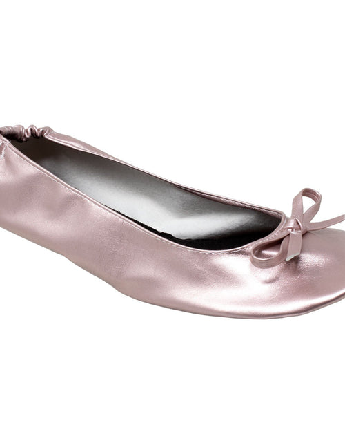 Load image into Gallery viewer, Women&#39;s Satin Ballet Flats with Bow | Slip-On Ballerina Shoes
