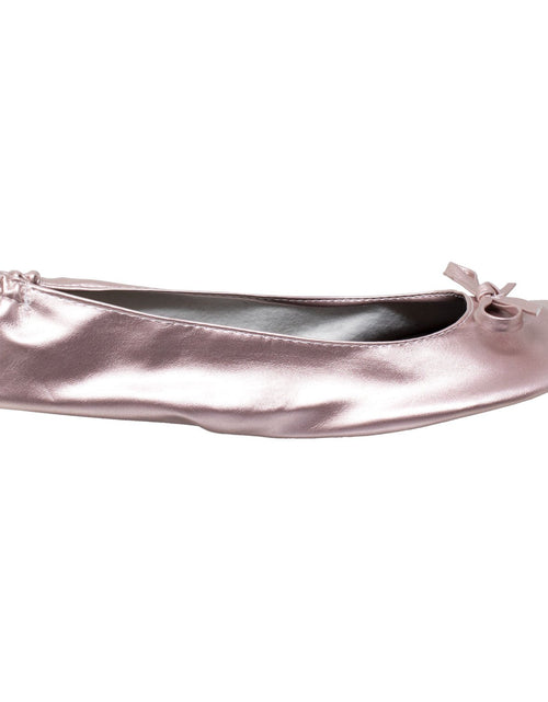 Load image into Gallery viewer, Women&#39;s Satin Ballet Flats with Bow | Slip-On Ballerina Shoes
