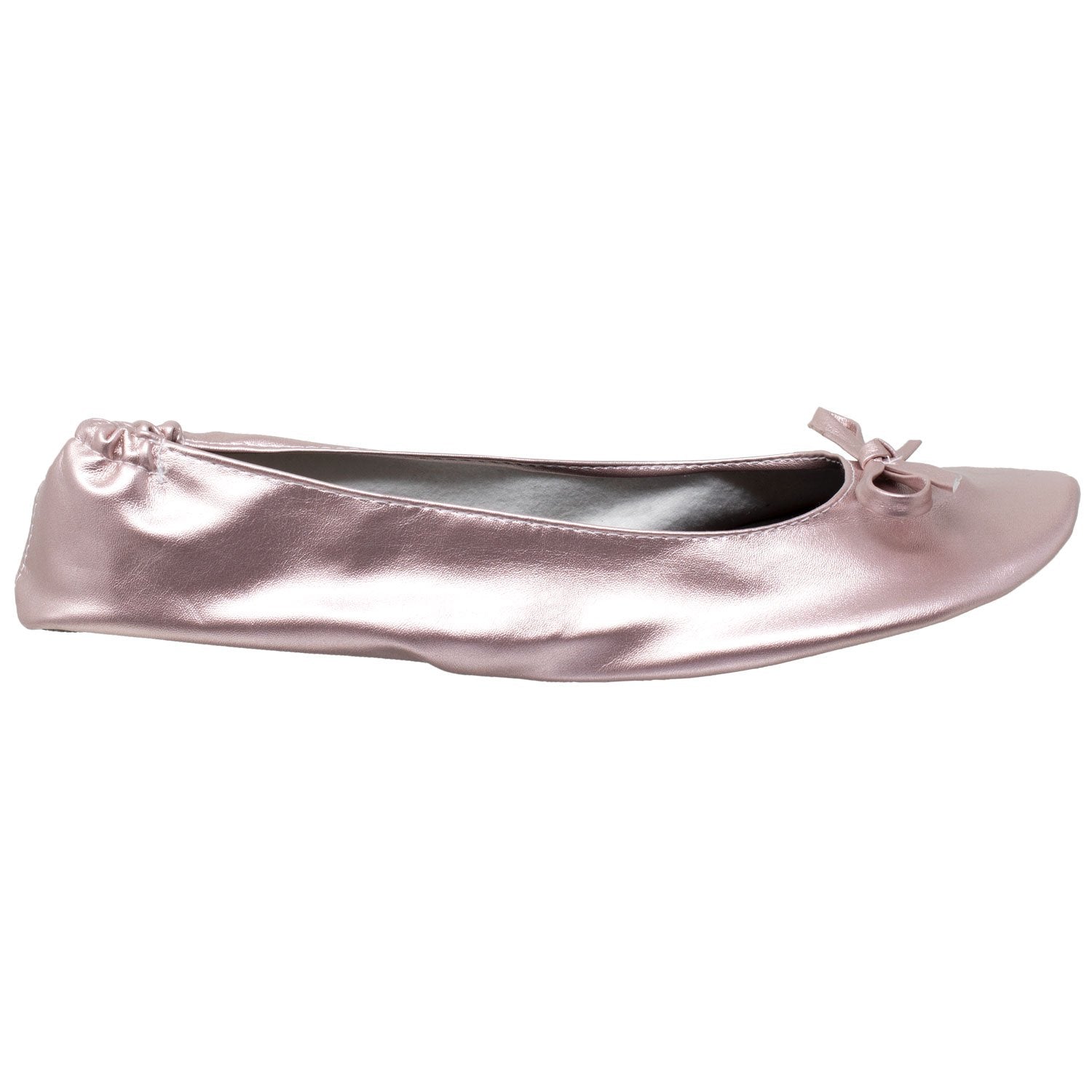 Women's Satin Ballet Flats with Bow | Slip-On Ballerina Shoes