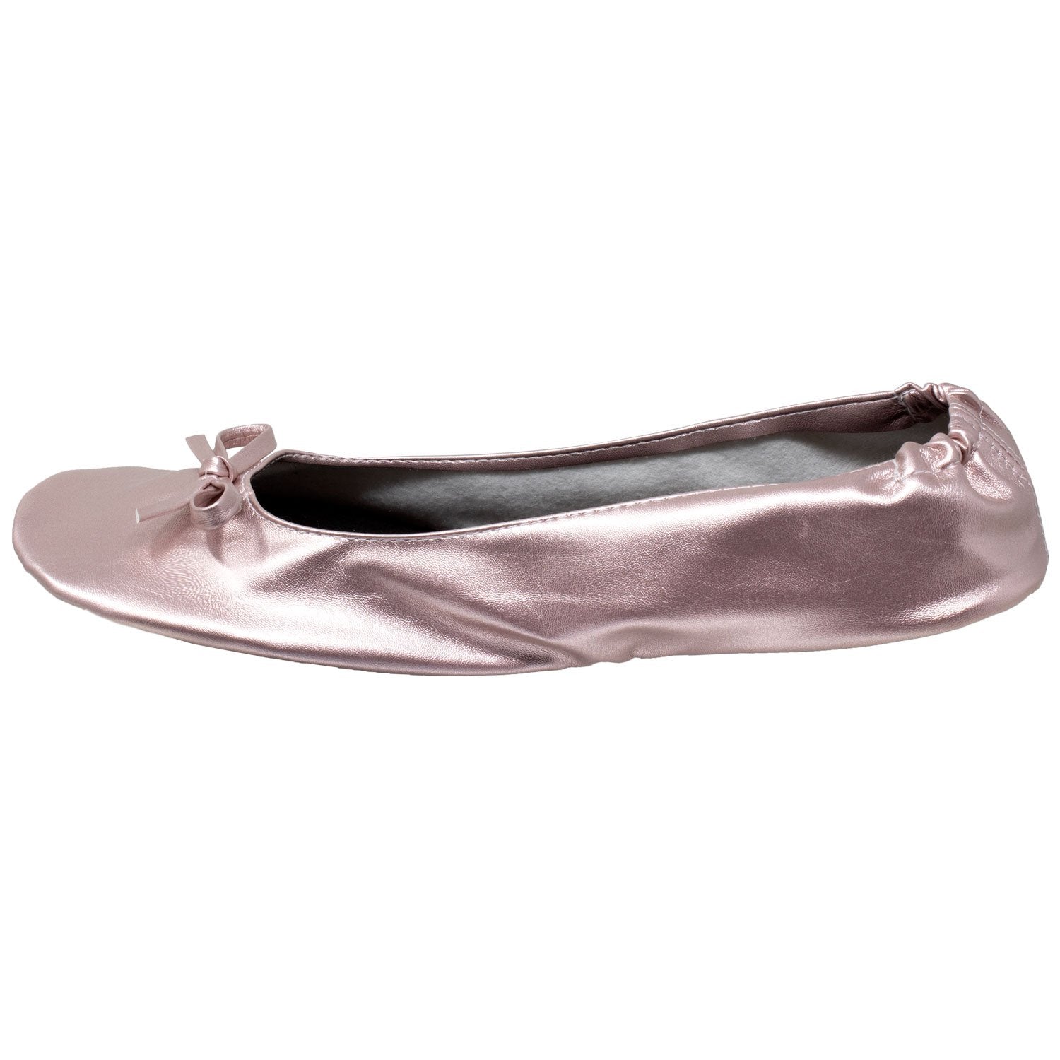 Women's Satin Ballet Flats with Bow | Slip-On Ballerina Shoes