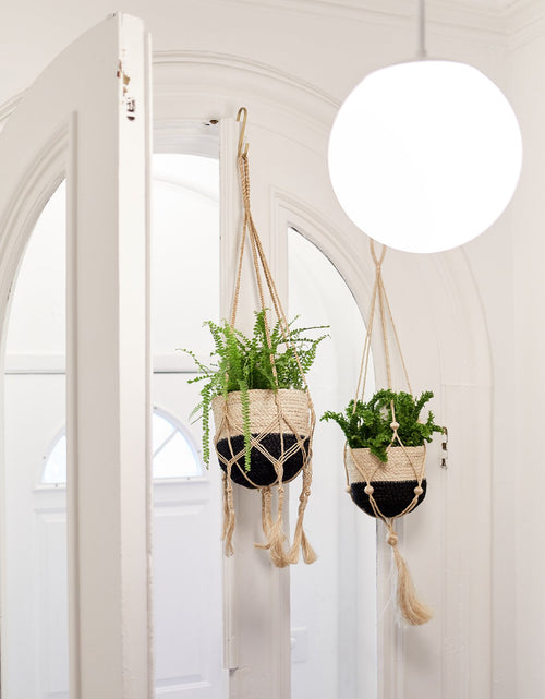 Load image into Gallery viewer, Handwoven Macramé Hanging Planters – Boho Style Jute and Cotton Plant
