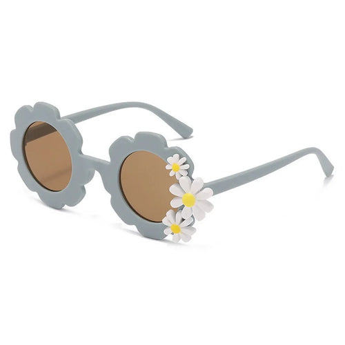 Korean 2024 New Children Sunglasses Daisy Round Cute Sun Glasses Boys