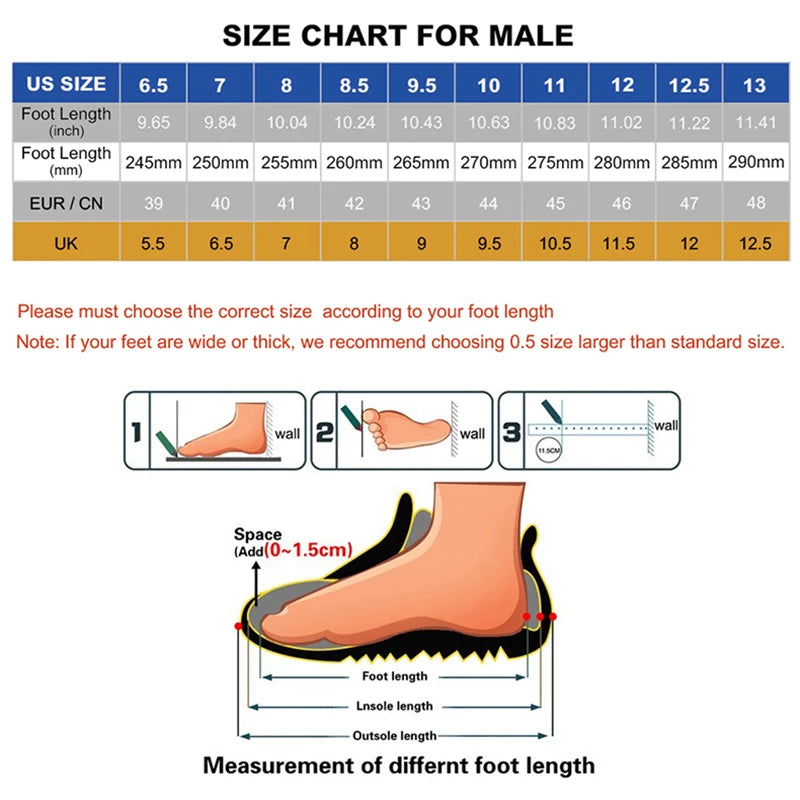 Men's Adjustable Height Increasing Sneakers - 6cm, 8cm, 10cm Lift