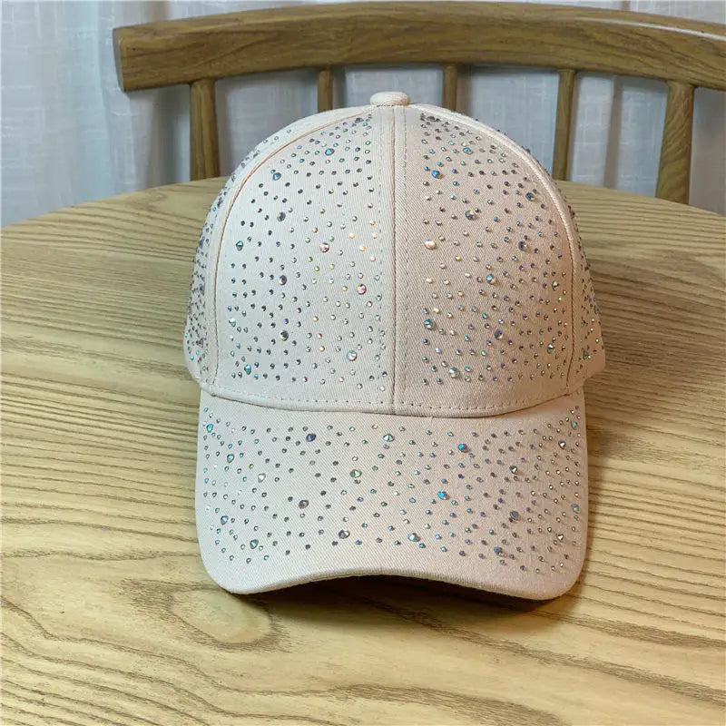 Rhinestone Studded Baseball Cap for Women – Bling Fashion Hat