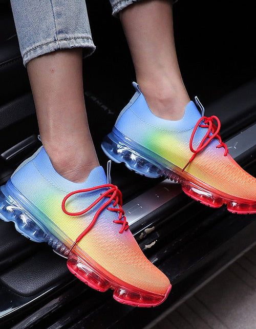 Load image into Gallery viewer, Women&#39;s Gradient Neon Air-Cushioned Sneakers
