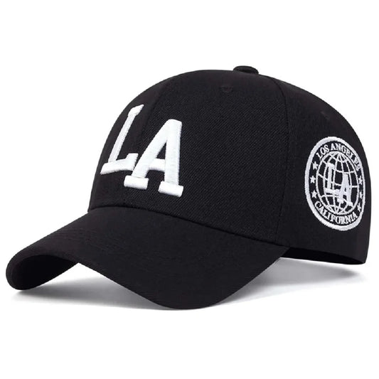 LA Embroidered Baseball Cap - Adjustable Snapback Hat for Men & Women