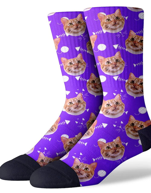 Load image into Gallery viewer, Personalized Custom Print Your Photo Pet Face Socks Socks Logo Fashion
