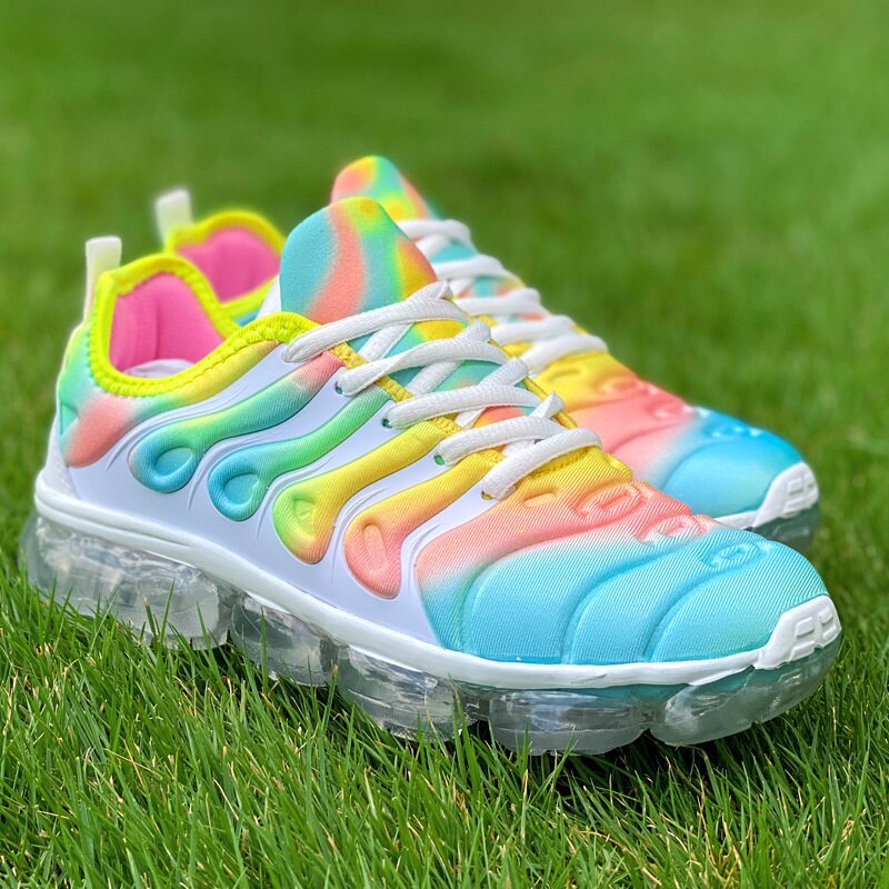 Women's Rainbow Gradient Air Cushion Sneakers - Lightweight