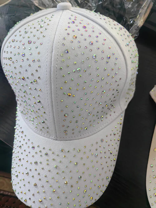 Rhinestone Studded Baseball Cap for Women – Bling Fashion Hat