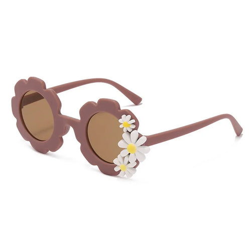 Korean 2024 New Children Sunglasses Daisy Round Cute Sun Glasses Boys