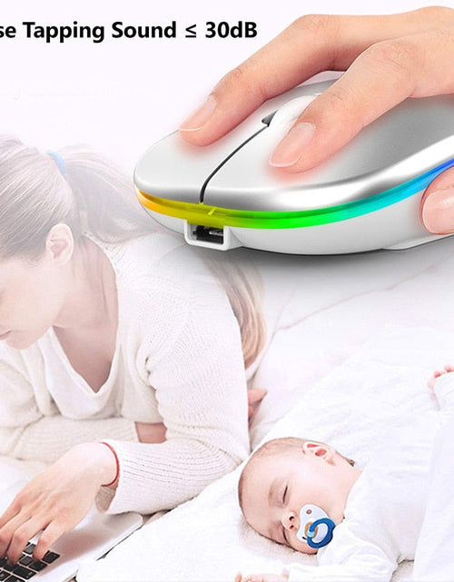 Load image into Gallery viewer, Wireless Rechargeable Bluetooth Mouse with RGB LED Backlight
