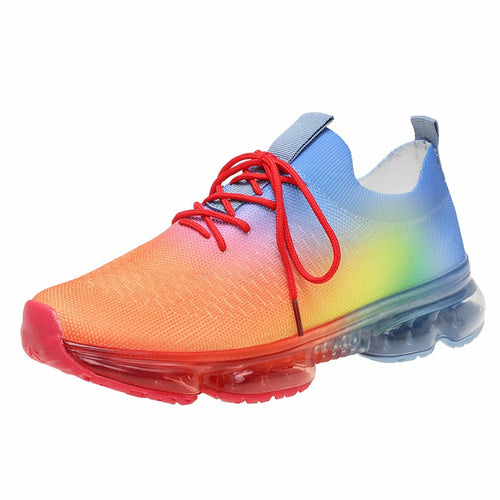 Women's Gradient Neon Air-Cushioned Sneakers