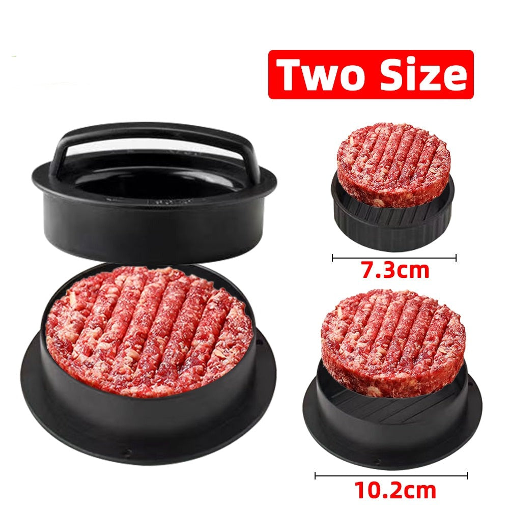 Burger Press Patty Maker Set | Non-Stick Hamburger Mold with Two Sizes